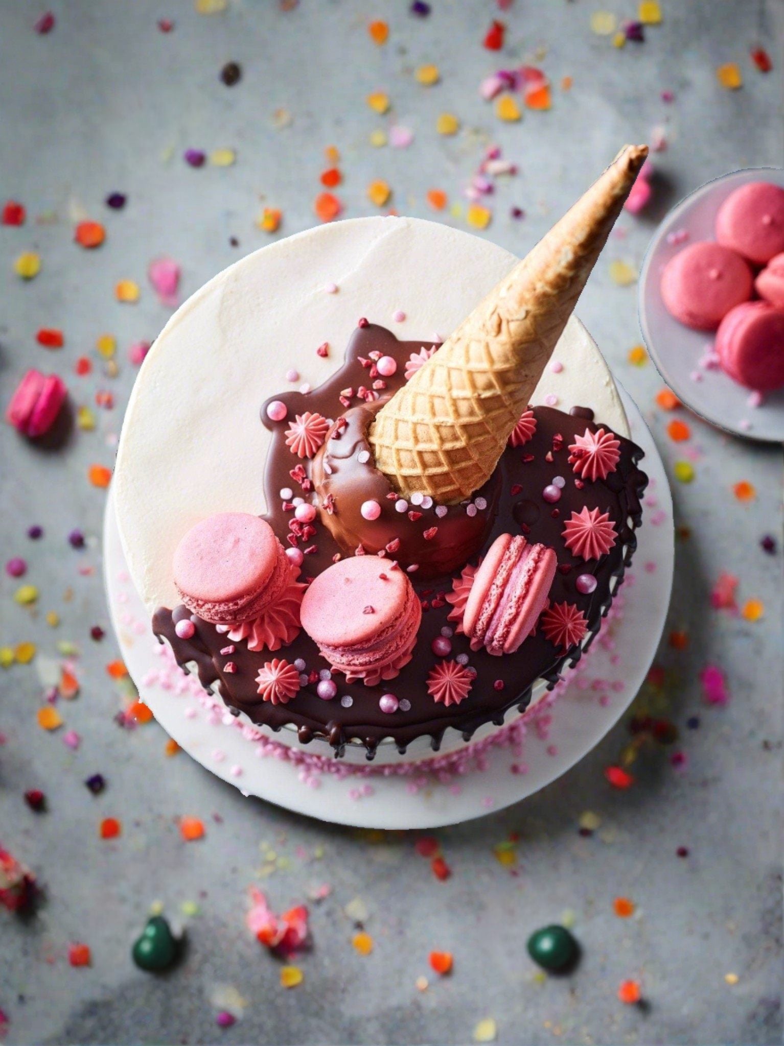 Ice Cream Cone Drip Cake - Patisserie Valerie
