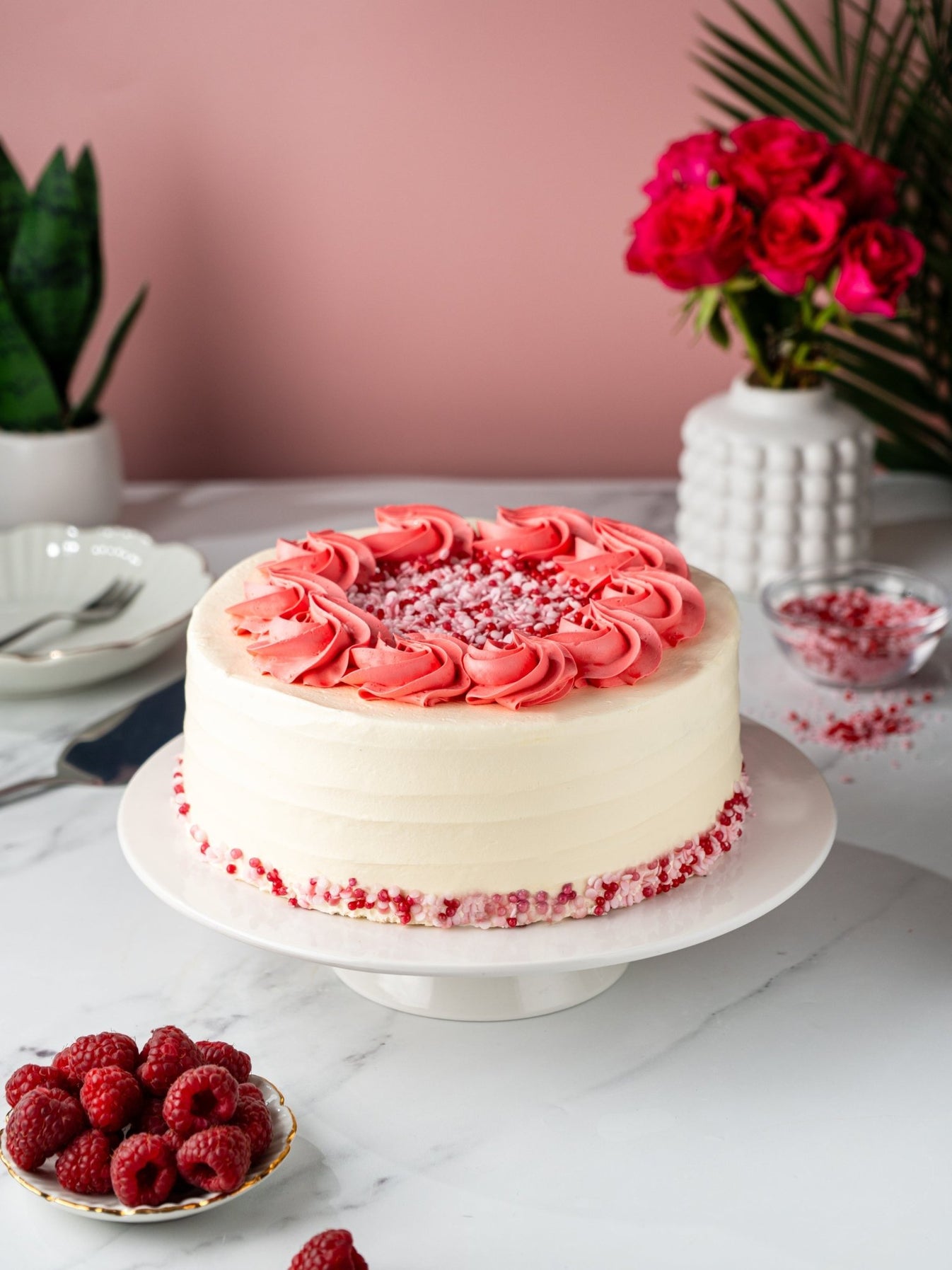 Raspberry Ripple Layer Cake | Next Day Delivery | Patisserie Valerie Cakes