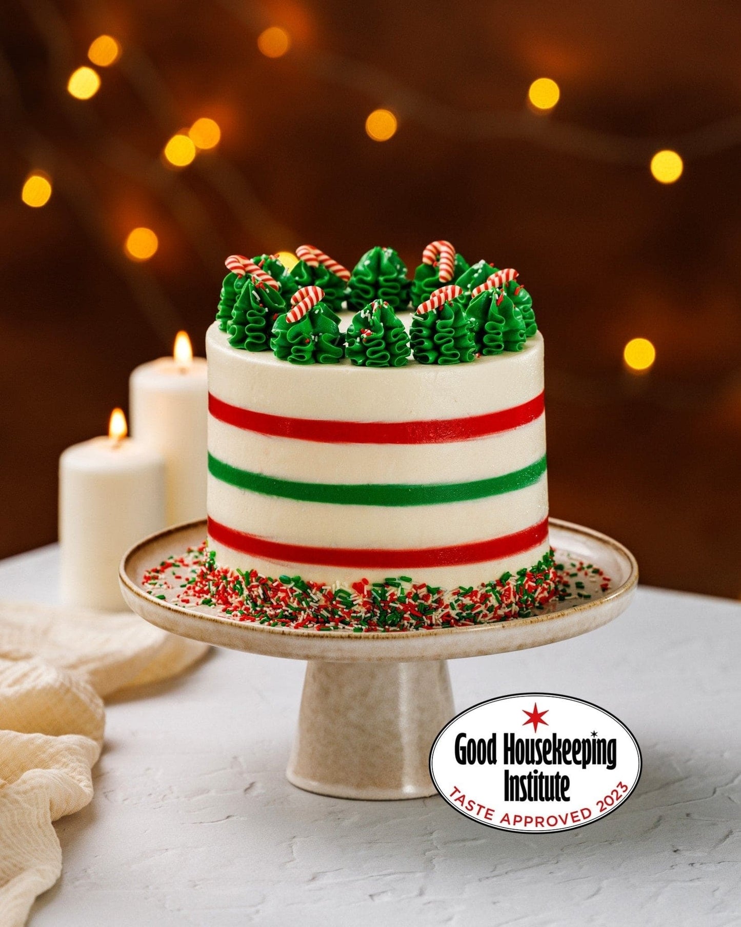 Candy Cane Hot Chocolate Cake - Patisserie Valerie