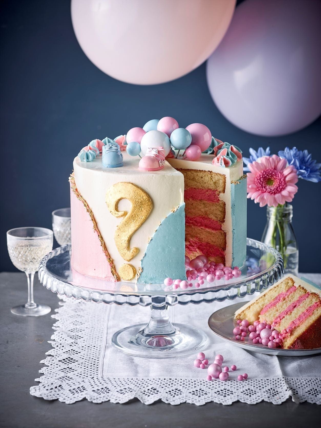 Gender Reveal Cake - Patisserie Valerie