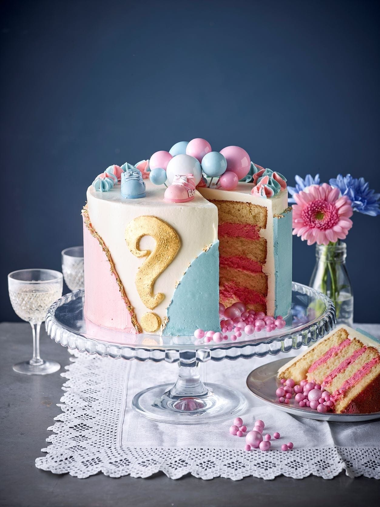 Gender Reveal Cake - Patisserie Valerie