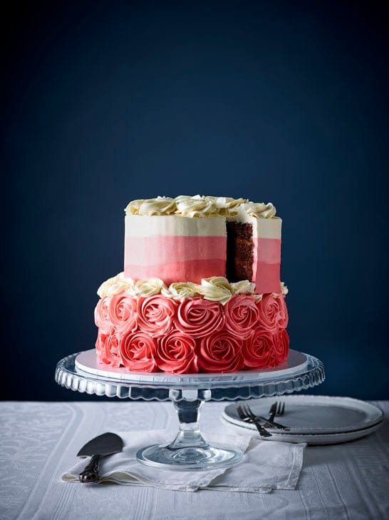Pink Ombre Rosette Cake - Patisserie Valerie