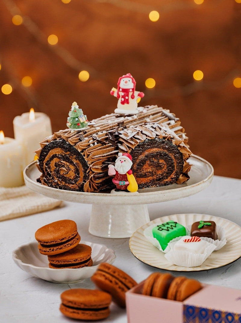 Yule Log Christmas Cake Hamper Patisserie Valerie Cakes